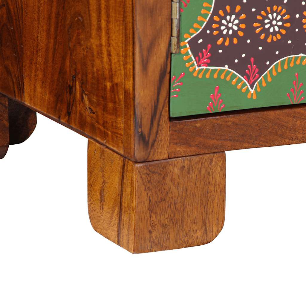 vidaXL Sideboard Πολύχρωμο 90x35x60 μασίφ ξύλο ακακίας