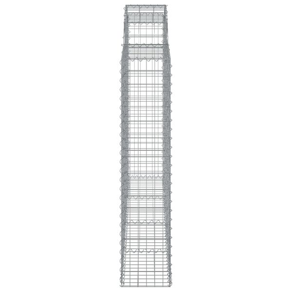 vidaXL Συρματοκιβώτια Τοξωτά 3 τεμ. 200x30x140/160 εκ. Γαλβαν. Ατσάλι