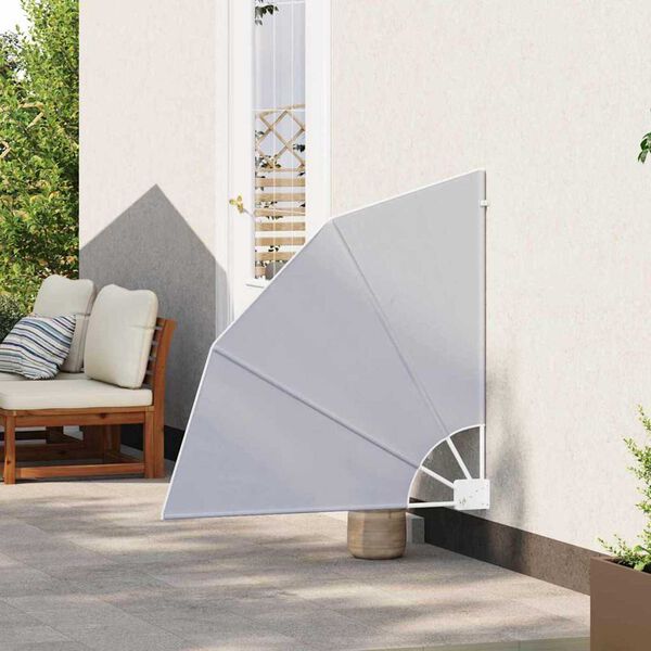 vidaXL Αδιάφανο σκίαστρο μπαλκονιού Γκρι 115 x 115 εκ ύφασμα
