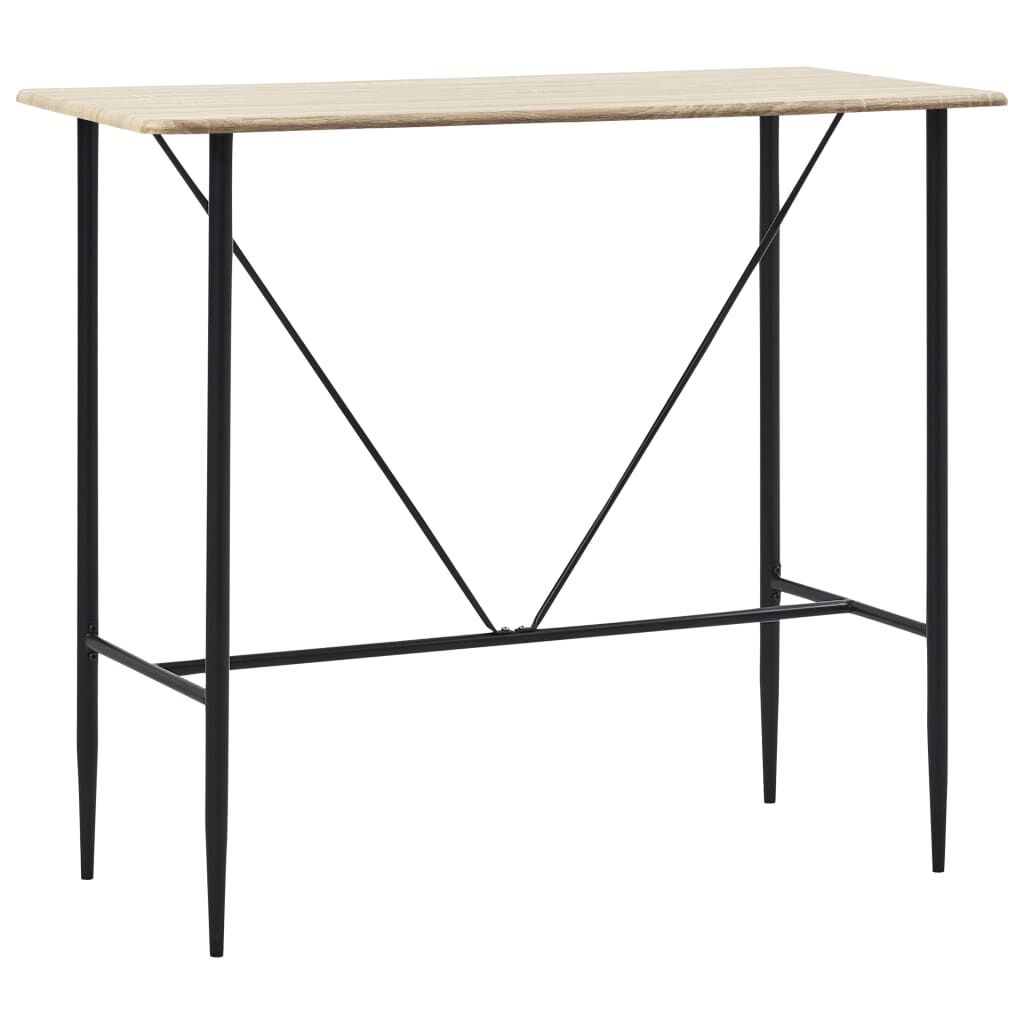vidaXL Τραπέζι Μπαρ Χρώμα Δρυός 120 x 60 x 110 εκ. από MDF