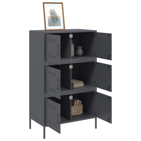 vidaXL Ντουλάπι Ανθρακί 68x39x113 εκ. από Ατσάλι