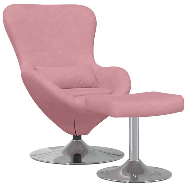 vidaXL Κάθισμα-αυγό 2 pcs Ροζ 63 x 73 x 90 εκ Βελούδο