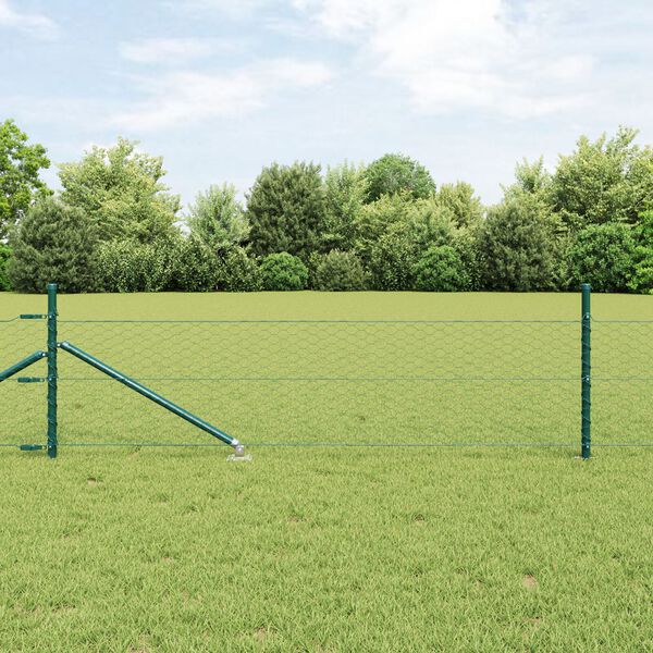 vidaXL Εξαγωνικός Φράκτης Πράσινος 0.4x100 m Χάλυβας