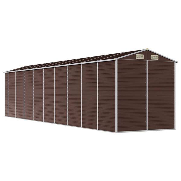 vidaXL Αποθήκη Κήπου Καφέ 191x810x198 εκ. Γαλβανισμένο Ατσάλι