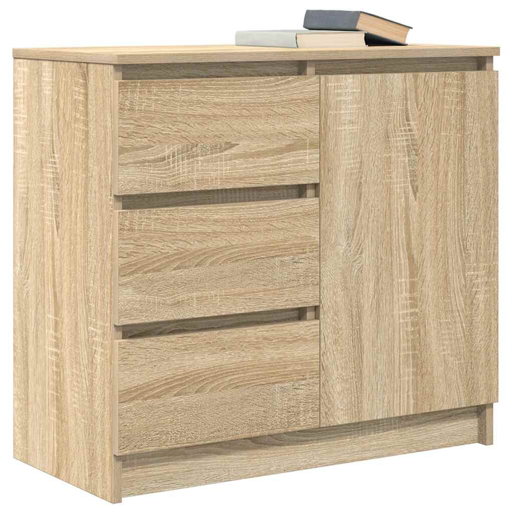 vidaXL Συρταριέρα με Συρτάρια Sonoma Δρυς 71x35x65 εκ. από Επεξ. Ξύλο