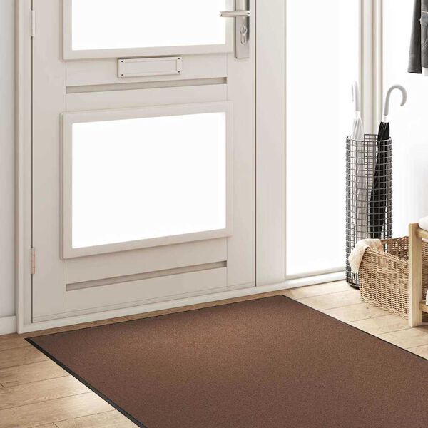 vidaXL Χαλάκι Εξώπορτας Καφέ και Μαύρο 120 x 300 cm