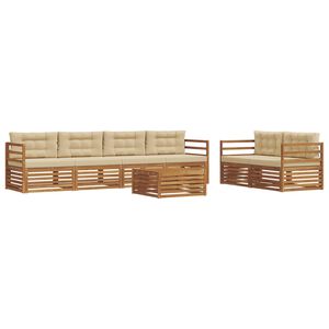 vidaXL &Sigma;&epsilon;&iota;&rho;ά &Kappa;&alpha;&nu;&alpha;&pi;έ &Epsilon;&xi;&omega;&tau;&epsilon;&rho;&iota;&kappa;&omicron;ύ &mu;&epsilon; &mu;&alpha;&xi;&iota;&lambda;ά&rho;&iota; 7 pcs &Phi;&upsilon;&sigma;&iota;&kappa;ό &kappa;&alpha;&iota; &Mu;&pi;&epsilon;&zeta;