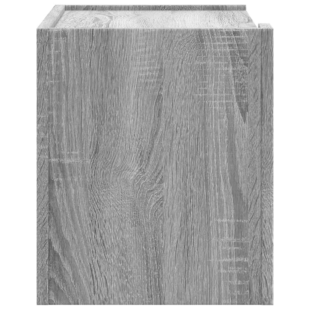 vidaXL Κομοδίνα Επιτοίχια 2 τεμ. Γκρι Sonoma 45x30x35 εκ.
