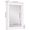vidaXL Καθρέφτης με καθρέφτη Λευκό 57 x 70 x 3 εκ Μασίφ ξύλο μάνγκο