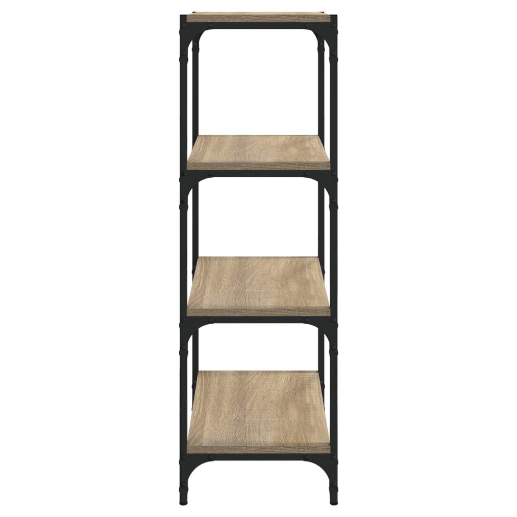 vidaXL Βιβλιοθήκη Sonoma Δρυς 40x33x100 εκ. Επεξεργ. Ξύλο & Ατσάλι