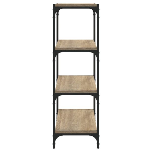 vidaXL Βιβλιοθήκη Sonoma Δρυς 40x33x100 εκ. Επεξεργ. Ξύλο & Ατσάλι