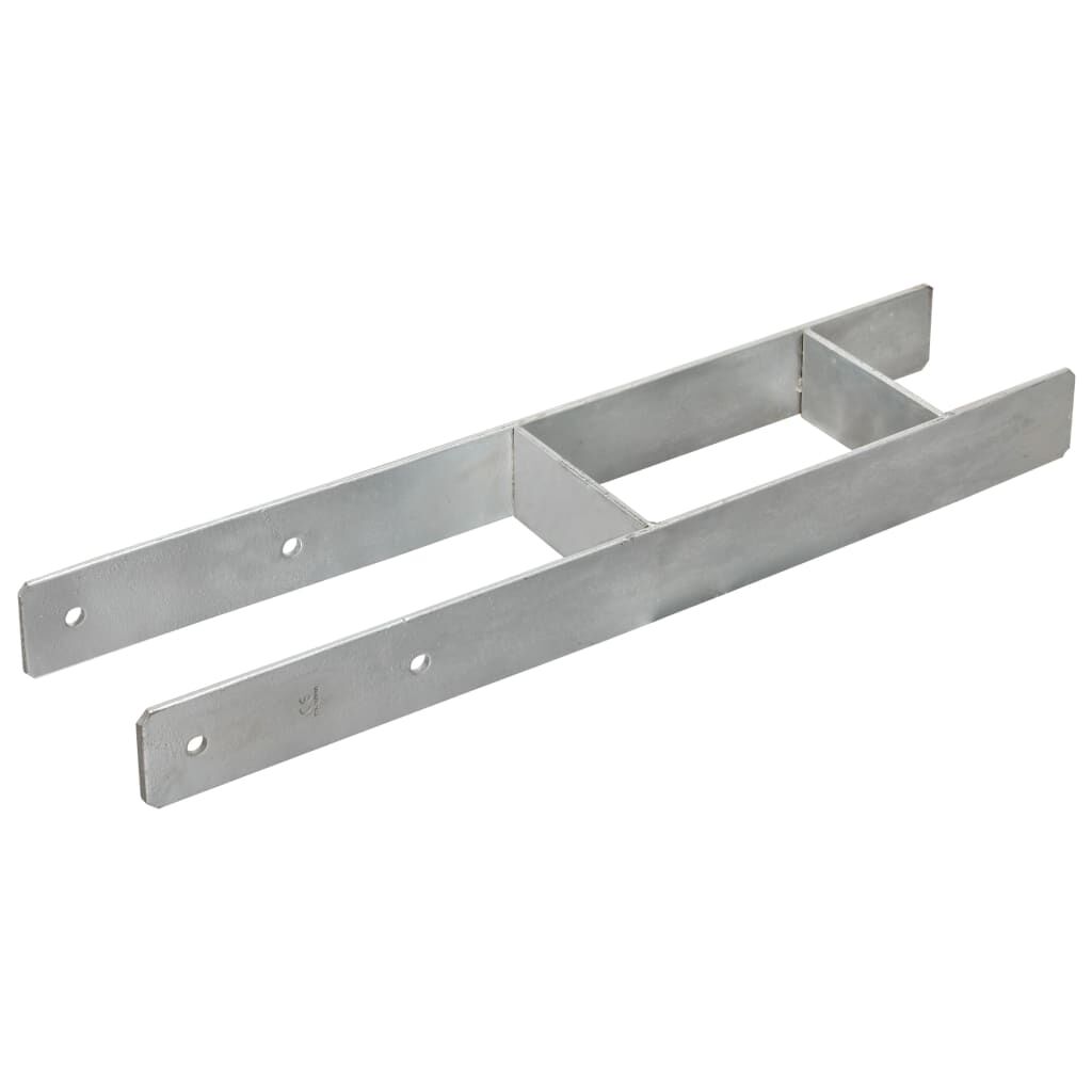 vidaXL Στηρίγματα Περίφραξης 6 τεμ Ασημί 12x6x60 εκ. Γαλβανισμ. Ατσάλι