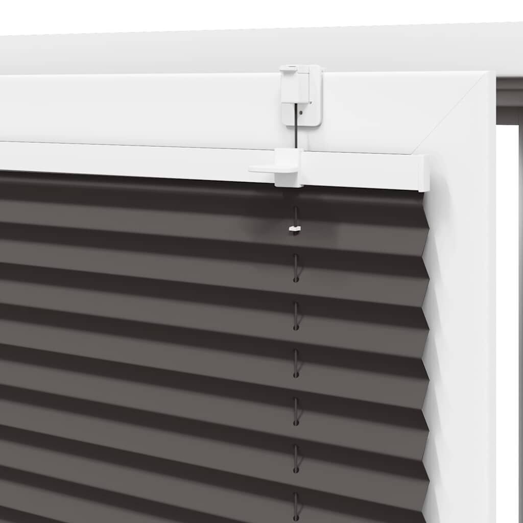 vidaXL Πλισέ περσίδα Μαύρο 100x100 cm Πλάτος υφάσματος 99,4 cm