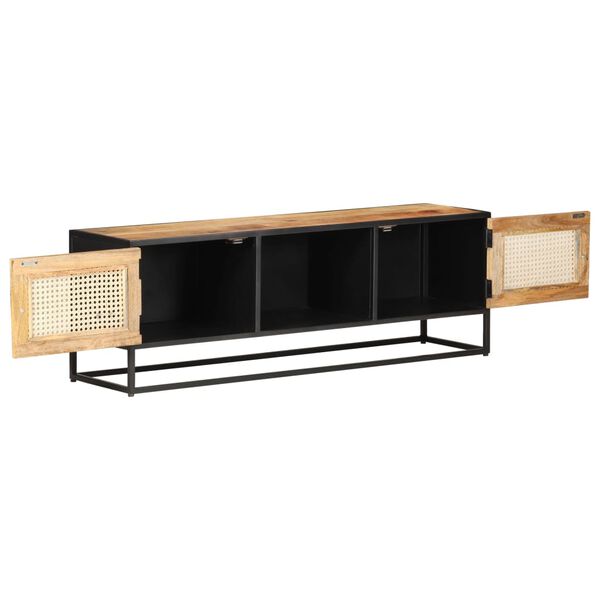vidaXL Έπιπλο Τηλεόρασης 120x30x40 εκ. Ξύλο Μάνγκο/Φυσικό Ζαχαροκάλαμο