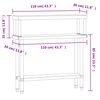 vidaXL Πάγκος Εργασίας Κουζίνας με Ράφι 110x30x120 εκ. Ανοξείδ. Ατσάλι