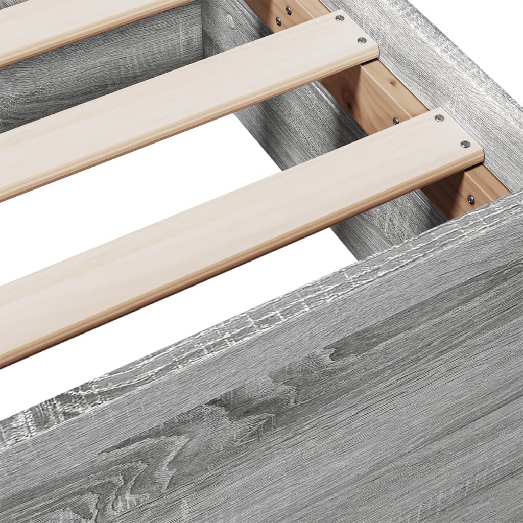 vidaXL Πλαίσιο Κρεβατιού με συρτάρια Γκρι sonoma 160x200εκ. Επεξ. Ξύλο