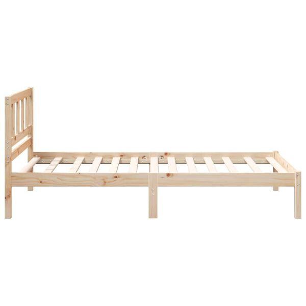 vidaXL Σκελετός Κρεβατιού Καφέ 75 x 190 cm Μασίφ ξύλο πεύκου