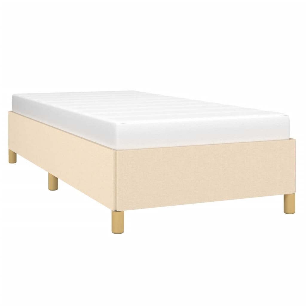 vidaXL Πλαίσιο κρεβατιού χωρίς στρώμα Κρέμα 80x200 cm Ύφασμα