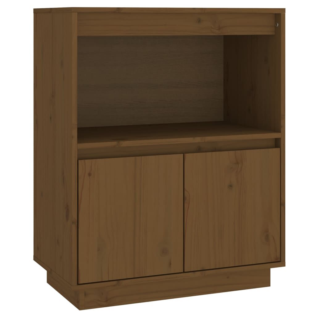 vidaXL Ντουλάπι Καφέ Μελί 60 x 34 x 75 εκ. από Μασίφ Ξύλο Πεύκου
