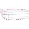 vidaXL Κρεβάτι Boxspring με Στρώμα Μπλε 200x200 εκ. Υφασμάτινο
