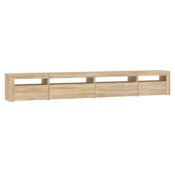 vidaXL Έπιπλο Τηλεόρασης με LED Sonoma Δρυς 270x35x40 εκ.