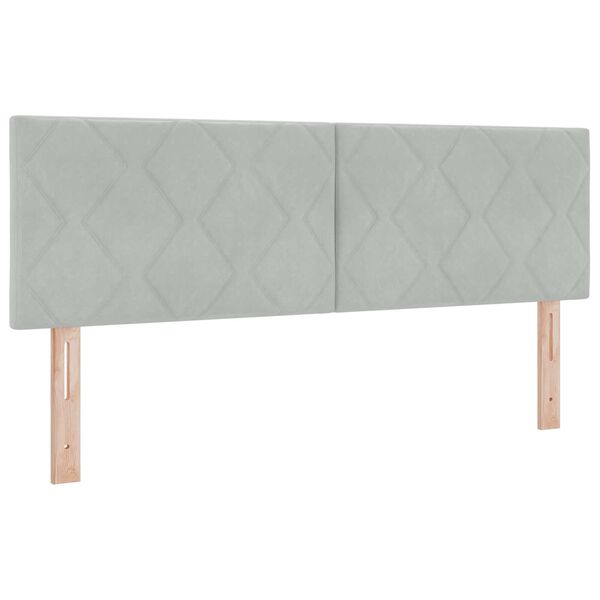 vidaXL Κρεβάτι με Στρώμα Light Grey 140x190 εκ Βελούδο