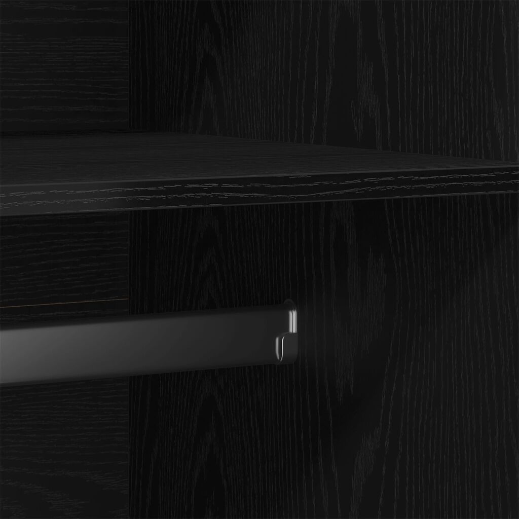 vidaXL Μαύρη Καρυδιά Ντουλάπα 90x52x200 εκ. Από Ξύλο