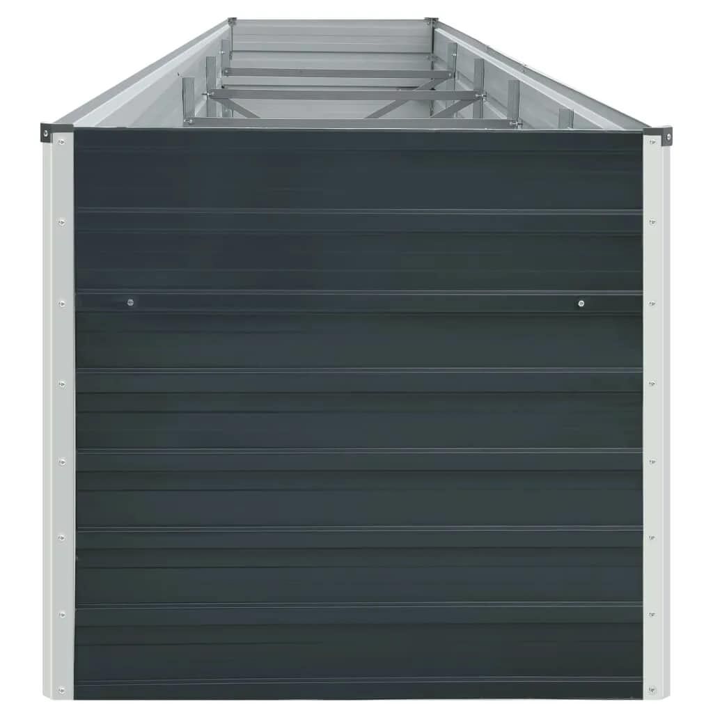 vidaXL Ζαρντινιέρα Υπερυψωμένη Ανθρακί 400x80x77 εκ. Γαλβαν. Χάλυβας