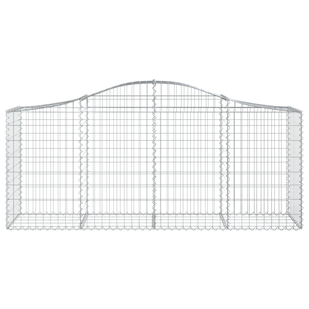 vidaXL Συρματοκιβώτια Τοξωτά 11 τεμ. 200x50x80/100 εκ. Γαλβαν. Ατσάλι