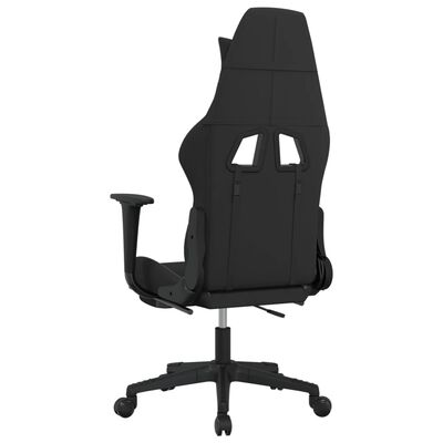 vidaXL Καρέκλα Gaming Μαύρη/Ανοιχτό γκρι Ύφασμα με Υποπόδιο