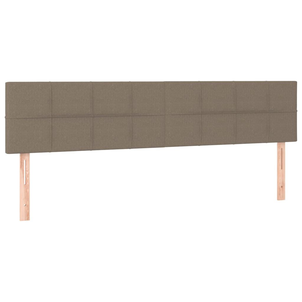 vidaXL Κρεβάτι Boxspring με Στρώμα Taupe 160x200 εκ. Υφασμάτινο