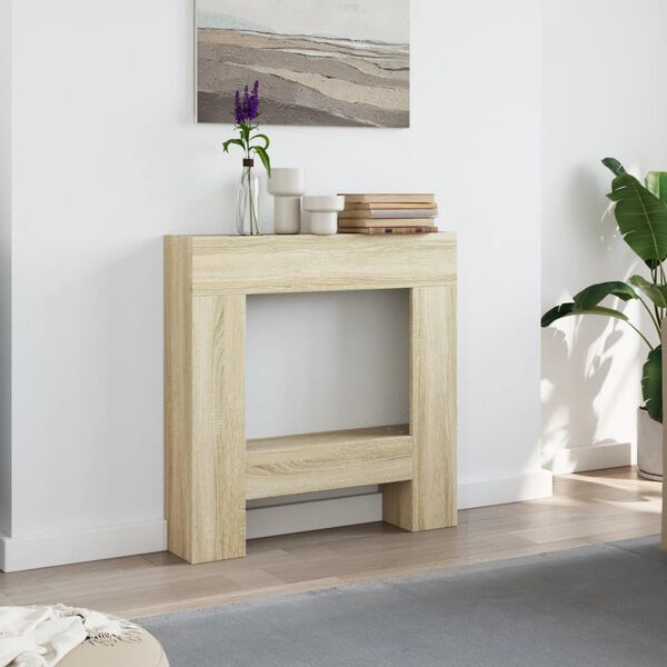 vidaXL Πλαίσιο Τζακιού Sonoma Δρυς 81x18x82 εκ. από Επεξ. Ξύλο