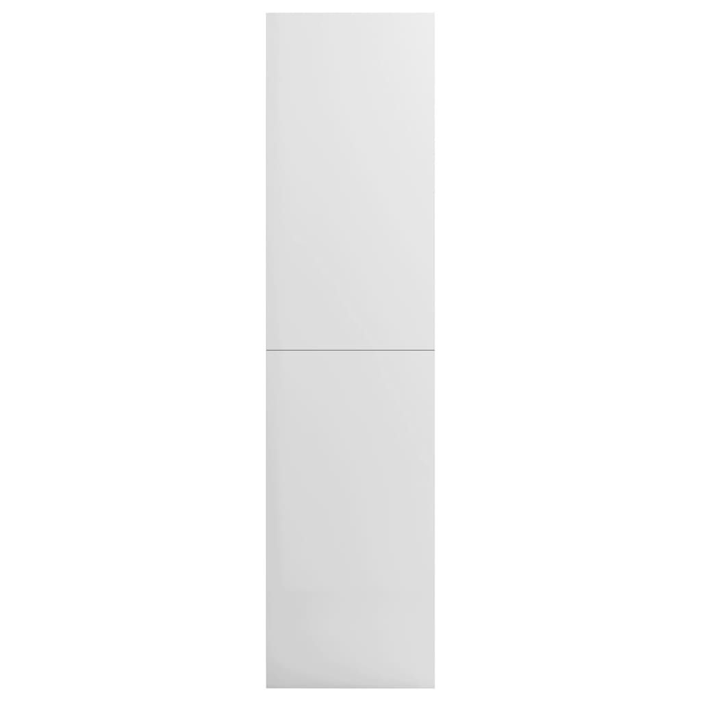 vidaXL Ντουλάπα Γυαλιστερό Λευκό 100 x 50 x 200 εκ. από Επεξ. Ξύλο
