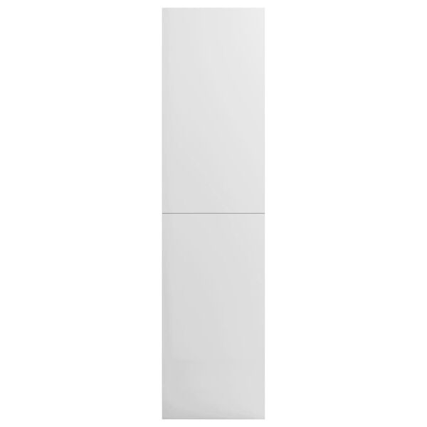 vidaXL Ντουλάπα Γυαλιστερό Λευκό 100 x 50 x 200 εκ. από Επεξ. Ξύλο