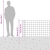 vidaXL Φράχτης με Στήλες. Γκρι 0.8 x 25 m Ατσάλι