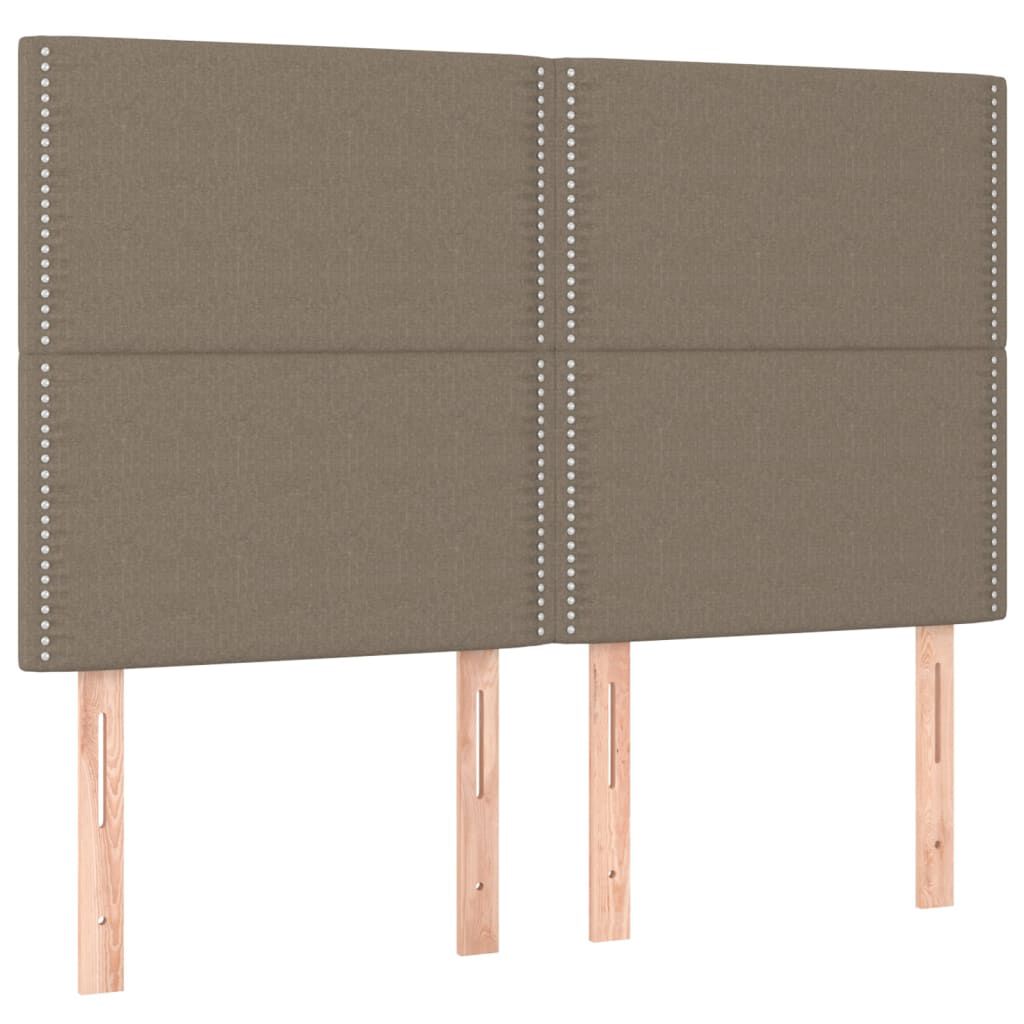 vidaXL Σκελετός Κρεβατιού Χωρίς Στρώμα Taupe 140x190 εκ. Υφασμάτινο