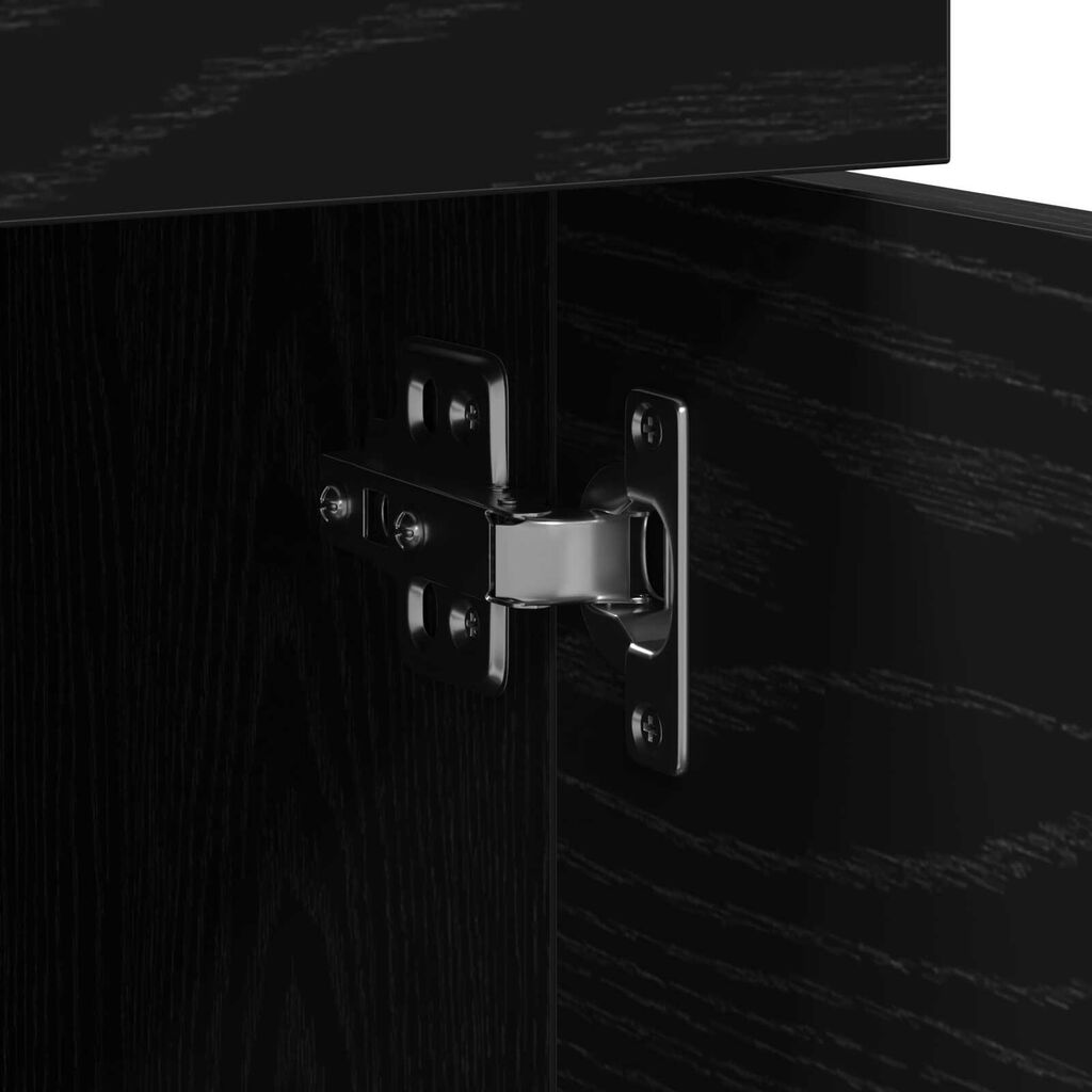 vidaXL Ντουλάπα Αρχείων Μαύρη δρυς 45 x 38 x 54 εκ Επεξεργασμένο ξύλο