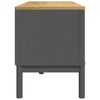vidaXL Έπιπλο Τηλεόρασης FLORO Γκρι 114x43x55 εκ. Μασίφ Ξύλο Πεύκου
