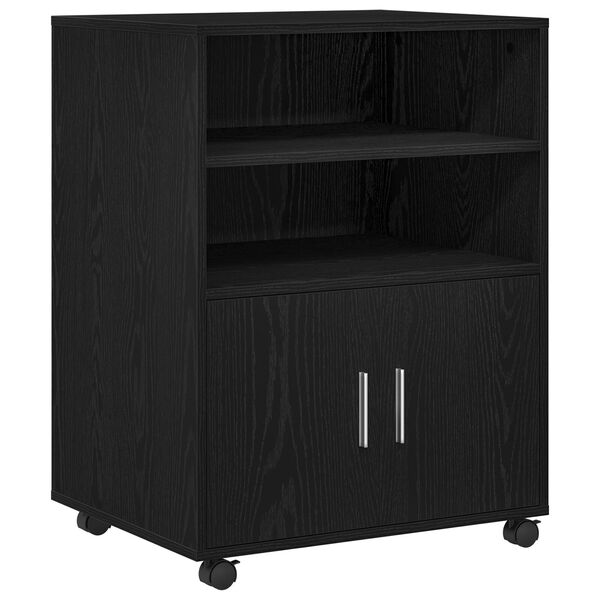 vidaXL Ρολλινγκ Καρνέ Μπλέ με Μαύρη Δρυς 60x48x81 εκ. Επεξεργασμένο Ξύλο