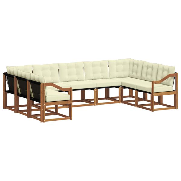 vidaXL &Sigma;&epsilon;&iota;&rho;ά &Kappa;&alpha;&nu;&alpha;&pi;έ &Epsilon;&xi;&omega;&tau;&epsilon;&rho;&iota;&kappa;&omicron;ύ &mu;&epsilon; &mu;&alpha;&xi;&iota;&lambda;ά&rho;&iota; 9 pcs &Phi;&upsilon;&sigma;&iota;&kappa;ό &kappa;&alpha;&iota; &Kappa;&rho;έ&mu;&alpha;