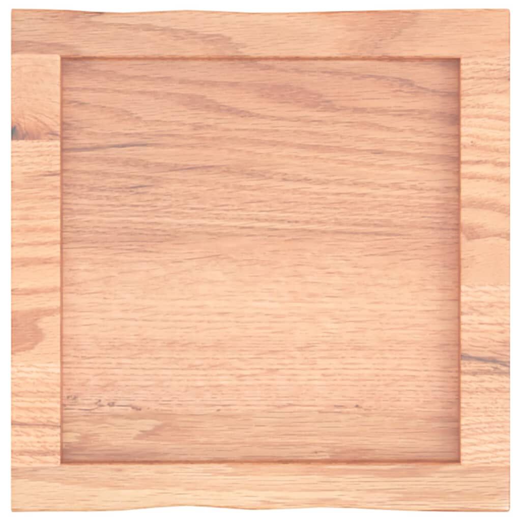vidaXL Επιφ Τραπεζιού Αν Καφέ 40x40x(2-4)εκ. Ακατέργ. Μασίφ Ξύλο Δρυός