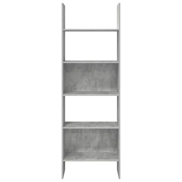 vidaXL Βιβλιοθήκη Γκρι Σκυροδέματος 60 x 35 x 180 εκ. από Επεξ. Ξύλο