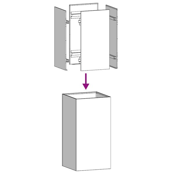vidaXL Ζαρντινιέρα Λαδί 40x40x80 εκ. από Χάλυβα Ψυχρής Έλασης