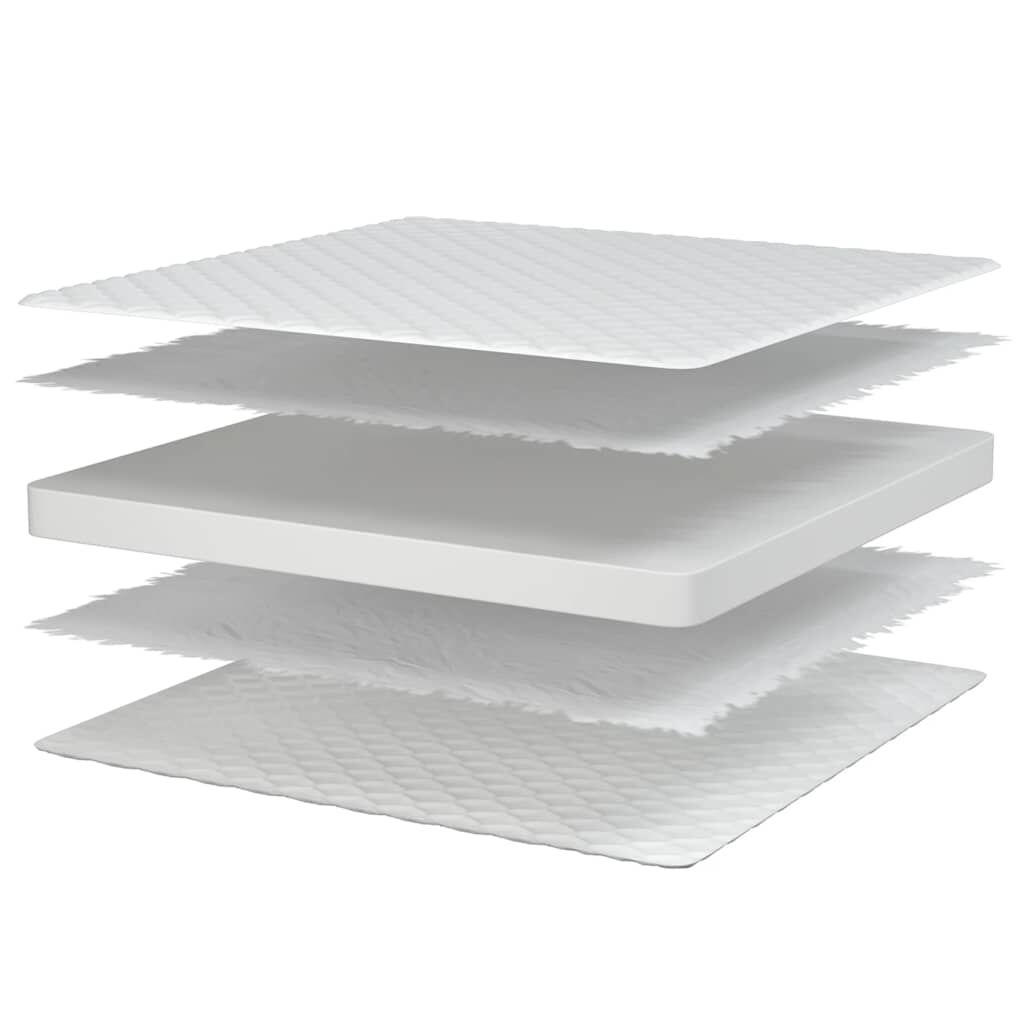 vidaXL Στρώμα με Αφρό Μνήμης Λευκό 80x160x17 εκ. μαλακό