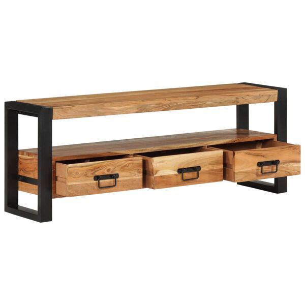 vidaXL Έπιπλο Τηλεόρασης 120 x 30 x 45 εκ. από Μασίφ Ξύλο Ακακίας