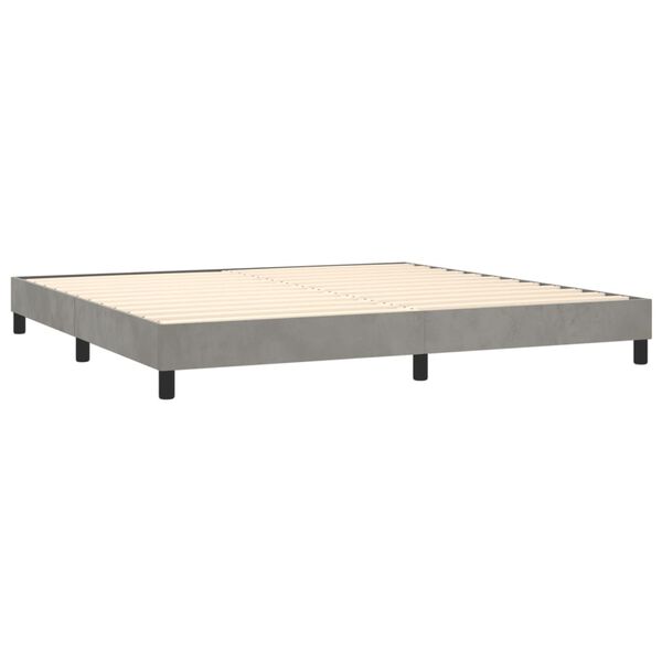 vidaXL &Kappa;&rho;&epsilon;&beta;ά&tau;&iota; Boxspring &mu;&epsilon; &Sigma;&tau;&rho;ώ&mu;&alpha; &Alpha;&nu;&omicron;&iota;&chi;&tau;ό &Gamma;&kappa;&rho;&iota; 200x200 &epsilon;&kappa;. &Beta;&epsilon;&lambda;&omicron;ύ&delta;&iota;&nu;&omicron;