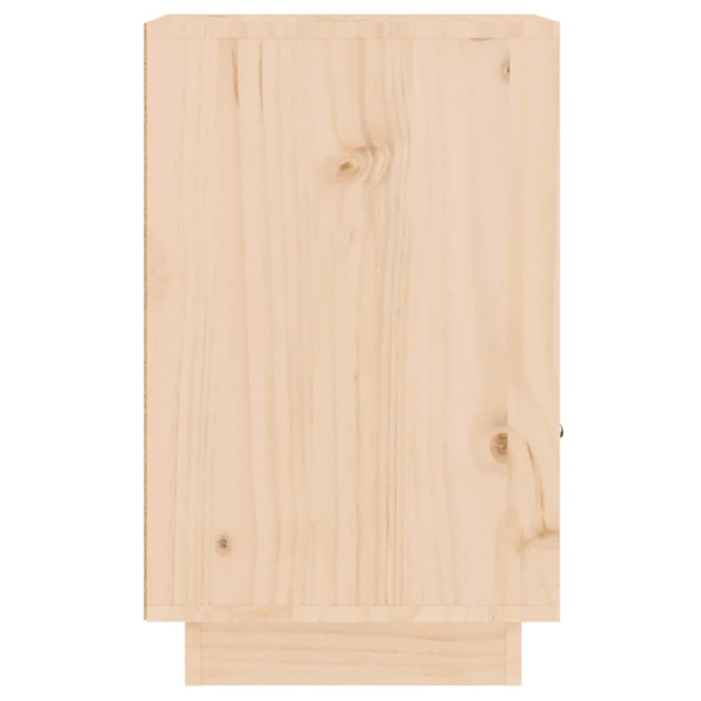 vidaXL Κομοδίνο Λευκό 40 x 34 x 55 εκ. από Μασίφ Ξύλο Πεύκου