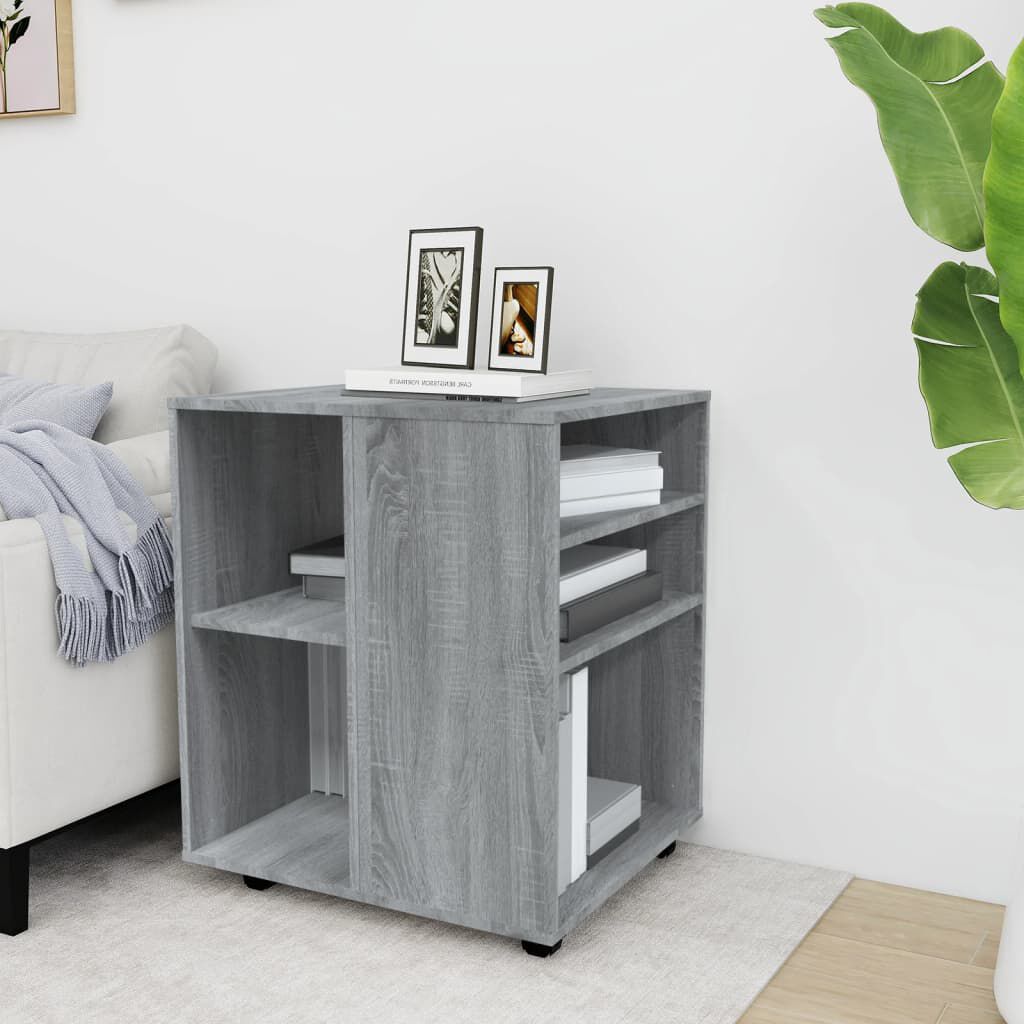 vidaXL Ντουλάπι Με Ροδάκια Γκρι Sonoma 60 x 53 x 72 εκ. Επεξεργ. Ξύλο
