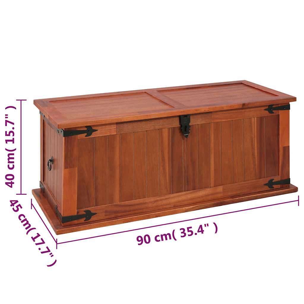 vidaXL Μπαούλο Αποθήκευσης 90 x 45 x 40 εκ. από Μασίφ Ξύλο Ακακίας
