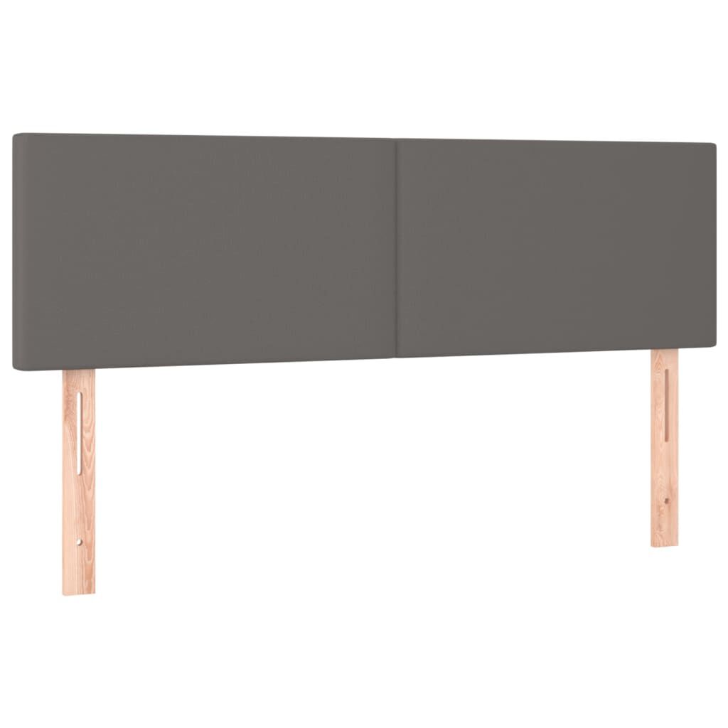 vidaXL Κεφαλάρια Κρεβατιού 2 τεμ. Γκρι 72x5x78/88 εκ. Συνθετικό Δέρμα
